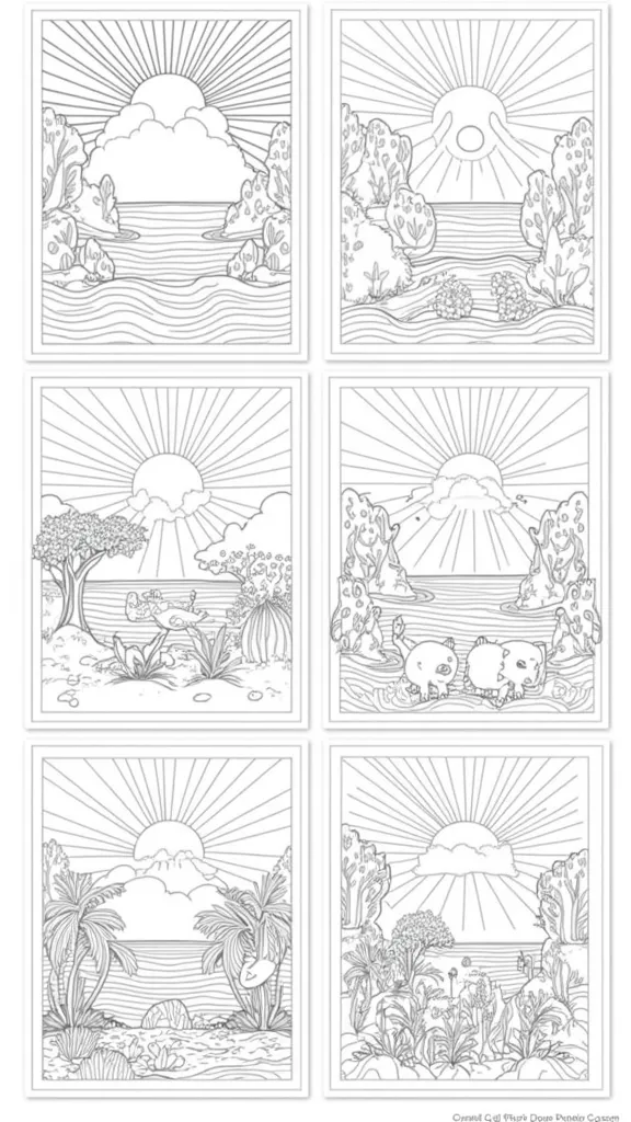 7 days of creation coloring pages